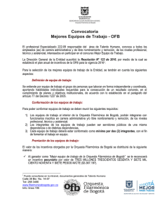 Convocatoria Mejores Equipos de Trabajo