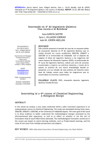 Innovando en 4º de Ingeniería Química: Una receta a la Boloñesa