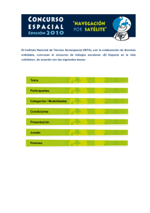 Tema Participantes Categorías / Modalidades Condiciones