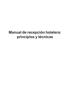 Manual de recepción hotelera: principios y