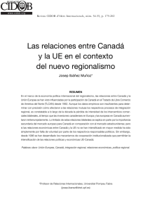 Las relaciones entre Canadá y la UE en el contexto del