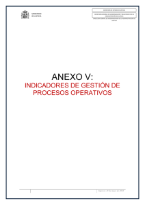 Anexo V - Indicadores de Gestión de Procesos Operativos