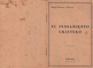 El pensamiento cristero – Miguel Palomar y Vizcarra