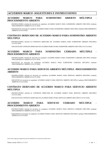 ACUERDOS MARCO -SOLICITUDES E INSTRUCCIONES