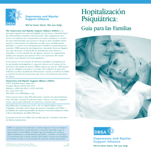 Hospitalización psiquiátrica: Guía para las familias