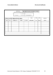 Universidad de Huelva Decreto de Justificante APLICACIÓN