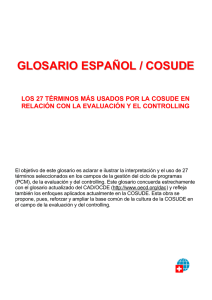 Glosario Español / COSUDE - EDA