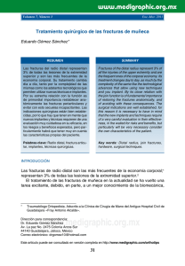 Tratamiento quirúrgico de las fracturas de muñeca