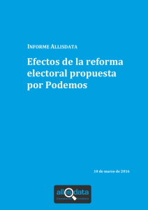 Efectos de la reforma electoral propuesta por Podemos