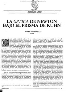 LA ÓPTICA DE NEWTON BAJO EL PRISMA DE KUHN
