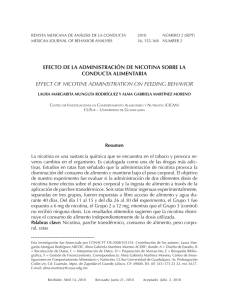 EFECto dE LA AdmInIstRACIón dE nICotInA sobRE LA ConduCtA