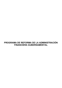 programa de reforma - Administración Financiera Gubernamental