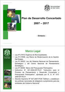 Plan de Desarrollo Concertado 2007 – 2017 Marco Legal