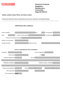 ABS-RC:2 Escala de Conducta Adaptativa - Evaluaci&oacute;n