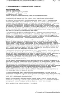 Página 1 de 1 LA FISIOTERAPIA EN LES (LUPUS ERITEMATOSO