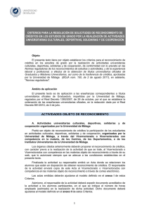 Criterios - Universidad de Málaga