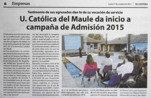 U. Católica del Maule da inicio a