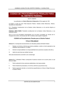 codigo de procedimientos penales para el distrito federal