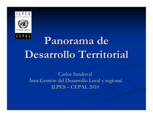 Panorama de Desarrollo Territorial