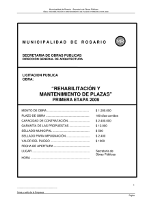 “REHABILITACIÓN Y MANTENIMIENTO DE PLAZAS”