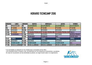 Programación diaria Tecnicamp 2016