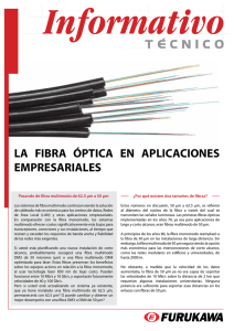 LA FIBRA ÓPTICA EN APLICACIONES EMPRESARIALES