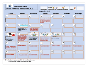 LICEO FRANCO MEXICANO, A.C. Noviembre 2015