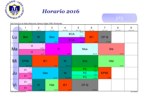 Horario 2016 - Colegio y Liceo San Francisco de Sales ::: MATURANA