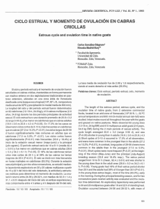 CICLO ESTRUAL Y MOMENTO DE OVULACI&Oacute;N EN CABRAS