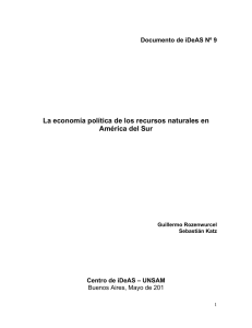 La economía política de los recursos naturales en América del Sur