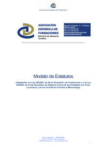 Modelo de Estatutos - Asociación Española de Fundaciones