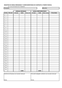 REGISTRO DE HORAS ORDINARIAS Y COMPLEMENTARIAS DE