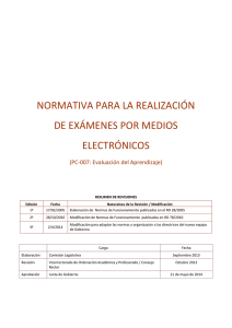 normativa para la realización de exámenes por medios electrónicos