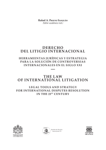DERECHO DEL LITIGIO INTERNACIONAL THE LAW OF