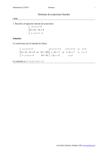 Sistemas de ecuaciones lineales