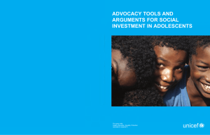 advocacy tools and arguments for social investment in