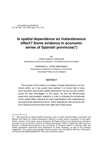 Is spatial dependence an instantaneous effect? Some evidence in