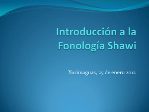 Introducción a la Fonología Shawi