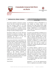 mensaje del cónsul general - consulado general del perú en parís