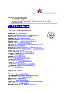 CUBA im Internet Zeitungen und Zeitschriften