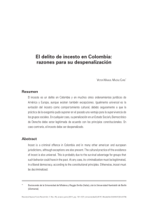 El delito de incesto en Colombia: razones para su despenalización