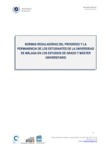 Normas de permanencia - Universidad de Málaga