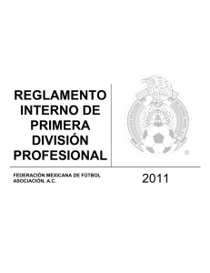 reglamento interno de primera división profesional