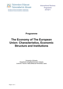 The Economy of The European Union: Characteristics, Economic