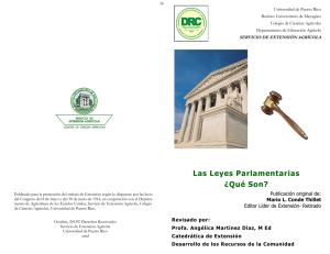 Las Leyes Parlamentarias - Recinto Universitario de Mayagüez
