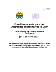 Foro Permanente para las Cuestiones Indígenas de la ONU