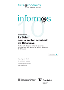 10La Salut com a sector econòmic de Catalunya
