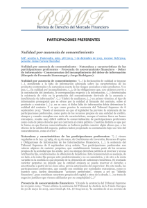 participaciones preferentes - Revista de Derecho del Mercado