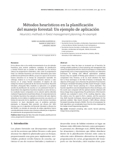 Métodos heurísticos en la planificación del manejo