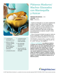 Plátanos Maduros/ Machos Glaseados con Mantequilla y Azúcar
